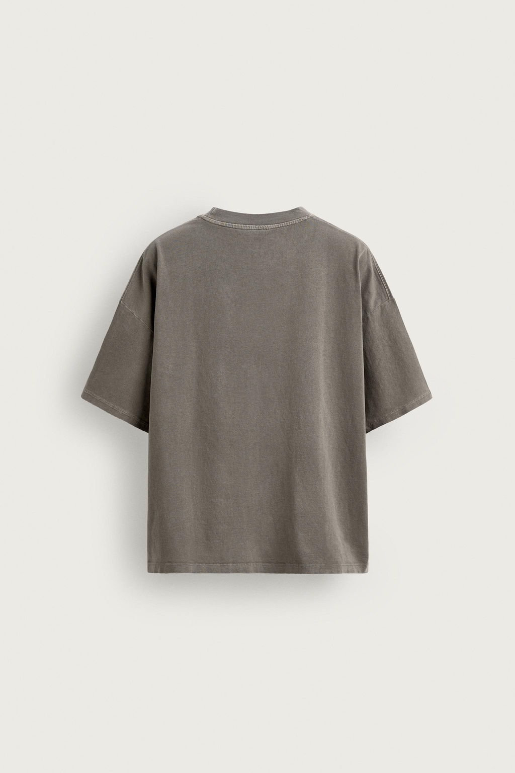 CAMISETA B?SICA LAVADA / Gris - Zara фото 9