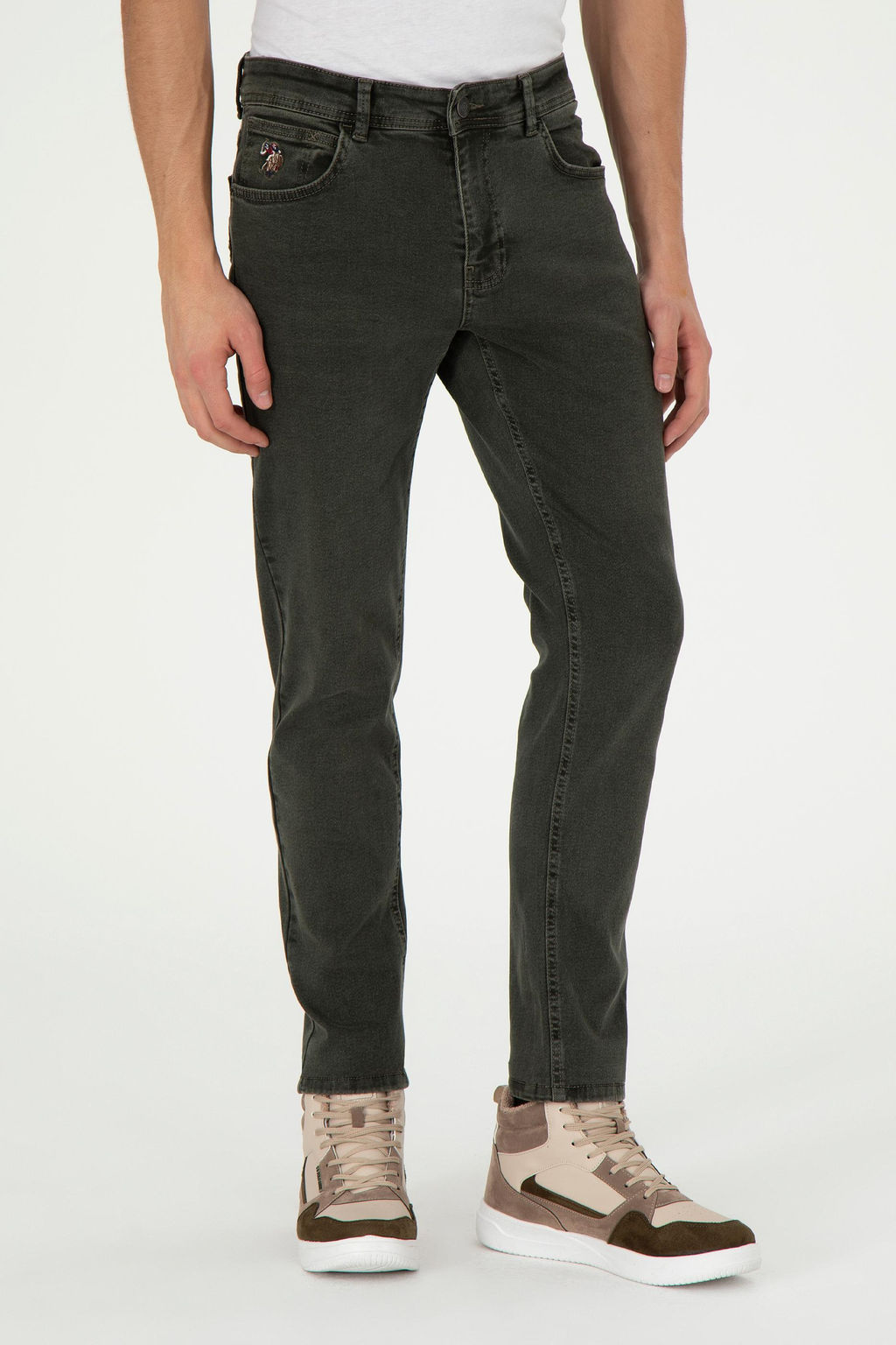 Мужские джинсовые брюки цвета хаки Неожиданная скидка в корзине - U.s. polo assn фото 2