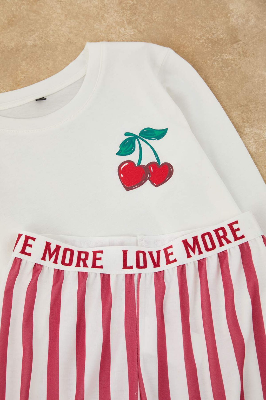 K?rm?z? K?z Cocuk Bask?l? Orme Alt-Ust Pijama Tak?m? - Trendyolmilla фото 3