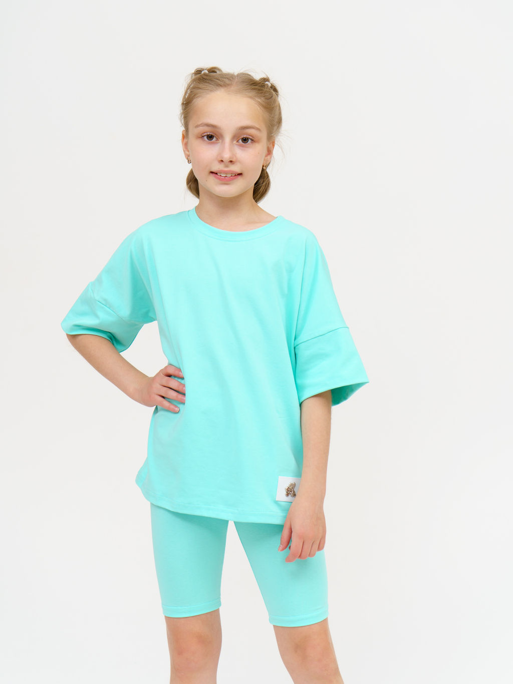 950Д Костюм с велосипедками "Бирюза"