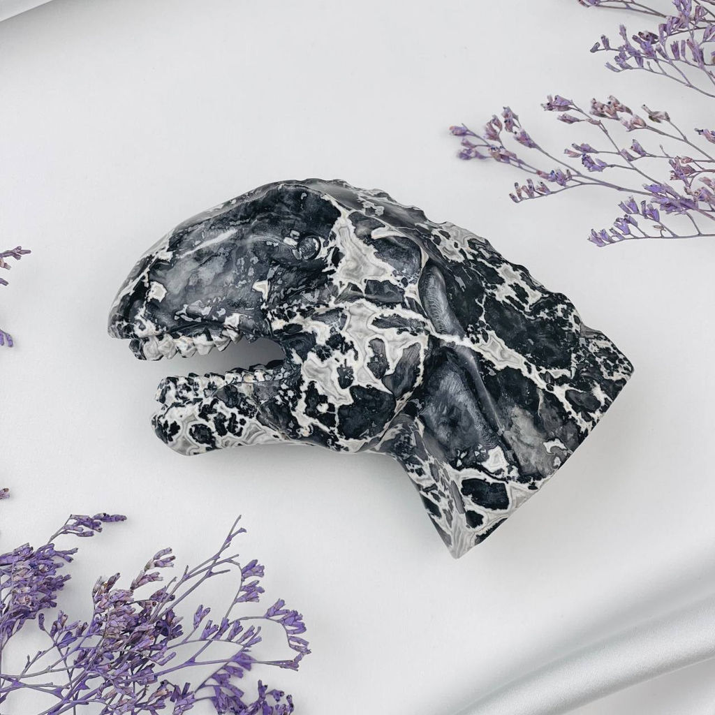 Динозавр Тирэкс резной из Яшмы - Радуга самоцветов фото 4