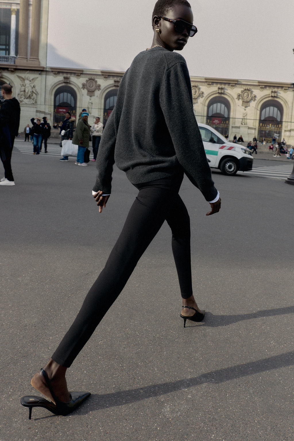 RHINESTONE BUTTON LEGGINGS - Zara фото 4