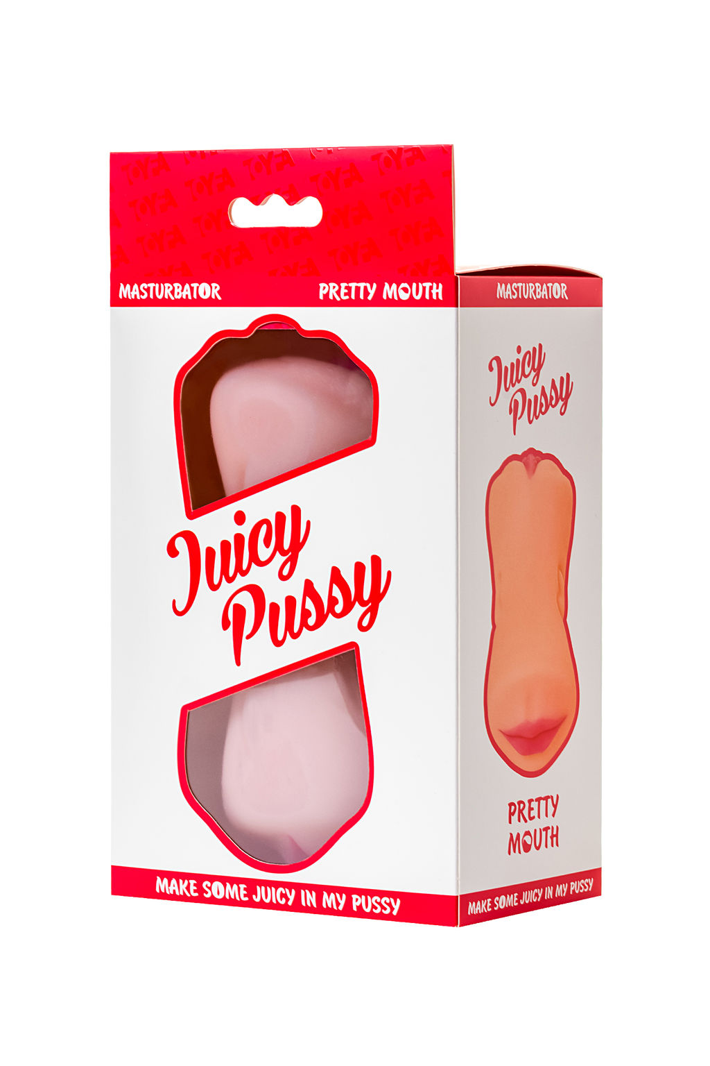 Мастурбатор реалистичный TOYFA Juicy Pussy Pretty Mouth, рот и вагина, SoftSkin, телесный,17 см  фото 11