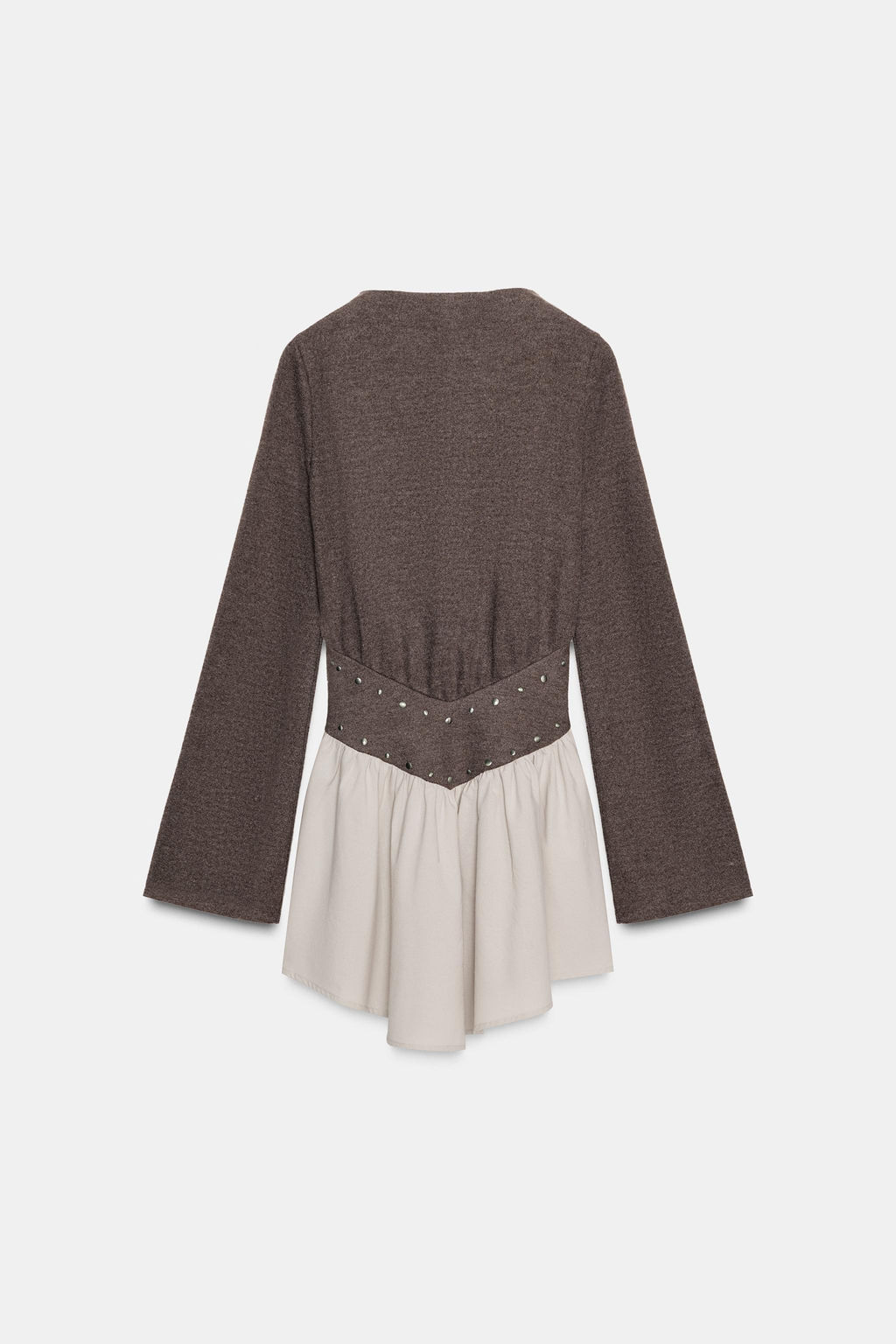 CONTRAST DRESS WITH STUDS - Zara фото 4