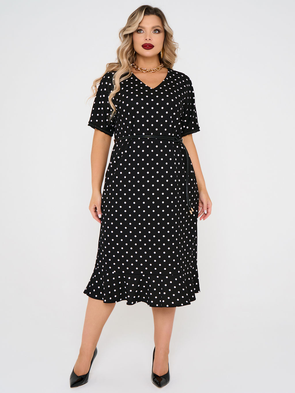 Платье 0421-1 черный нюд