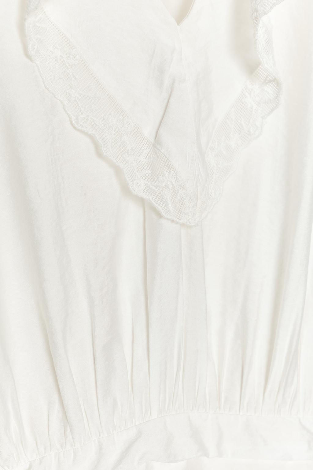 EMBROIDERED RUFFLE SHORT DRESS - Zara фото 9
