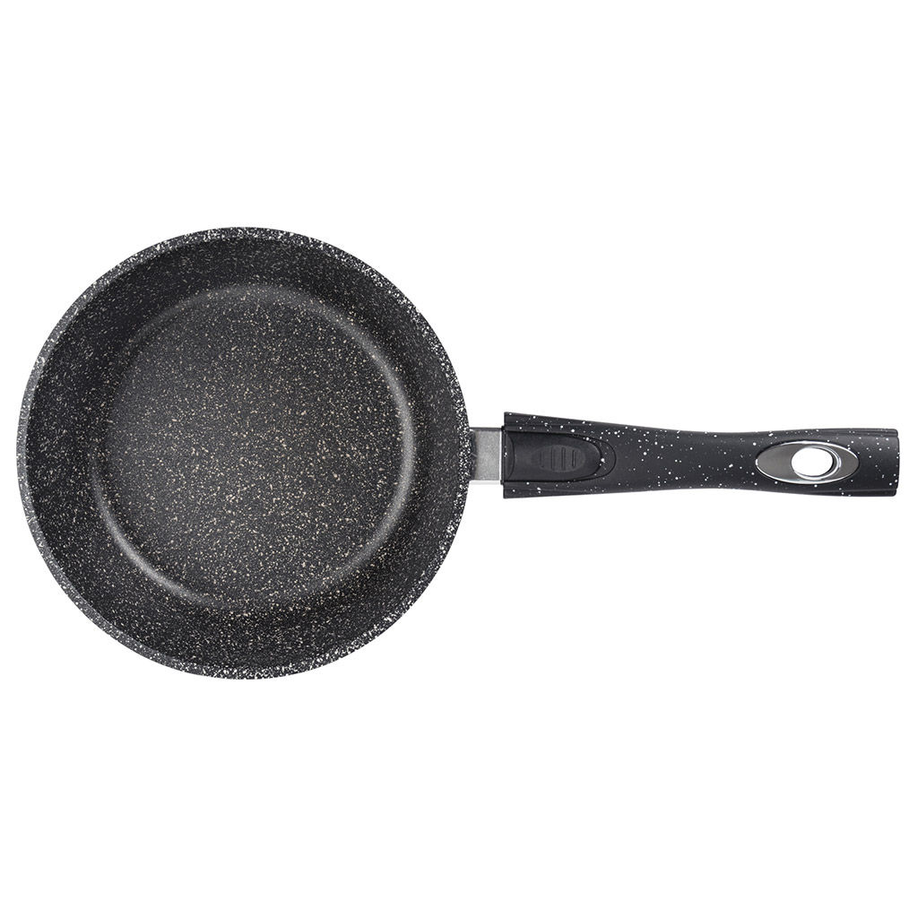 Ковш с тефлоновым покрытием 1,0л, д16см Гранит, h7см, s0,4см, съемная ручка из термостойкого пластика (Россия) - Домашняя мода фото 2