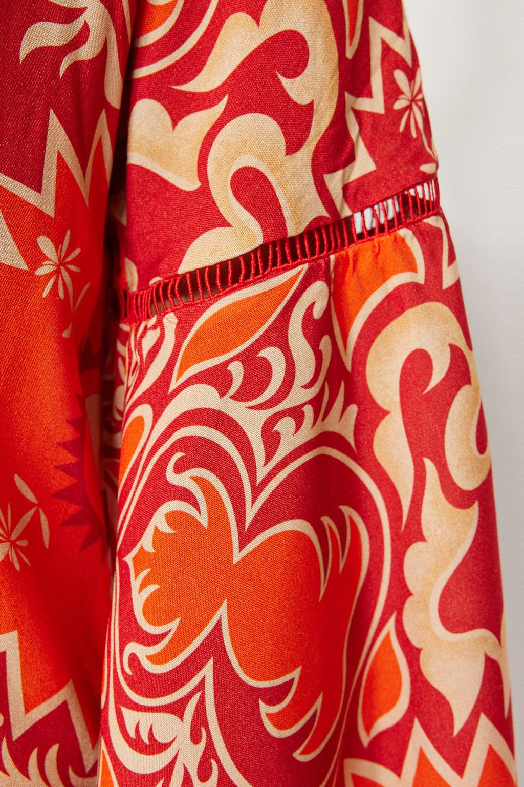 Trendyolmilla Etnik Desenli Mini Dokuma Plaj Kimono&Kaftan TBESS23KM00032