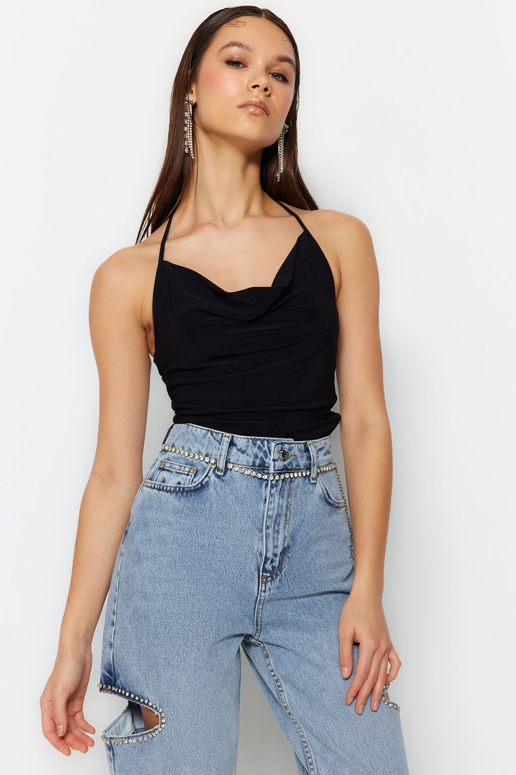 TRENDYOLMILLA Siyah Degaje Yaka Orme Body TPRSS23BD00050 фото 3