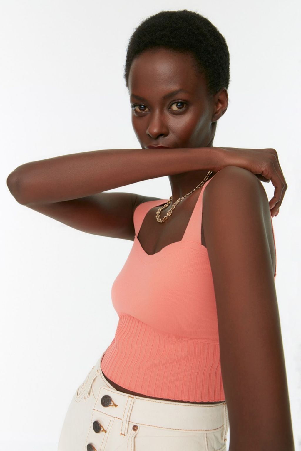 Trendyolmilla Mint Kalp Yaka Crop Triko Ince Bluz TWOSS22BZ1105  фото 22