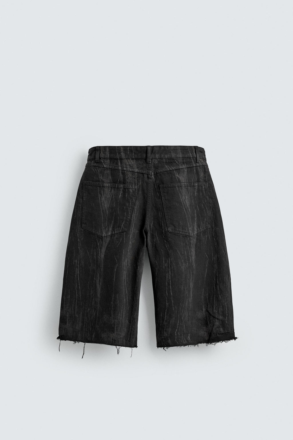 JORTS DENIM ESTAMPADO LAVADO / Negro - Zara фото 8