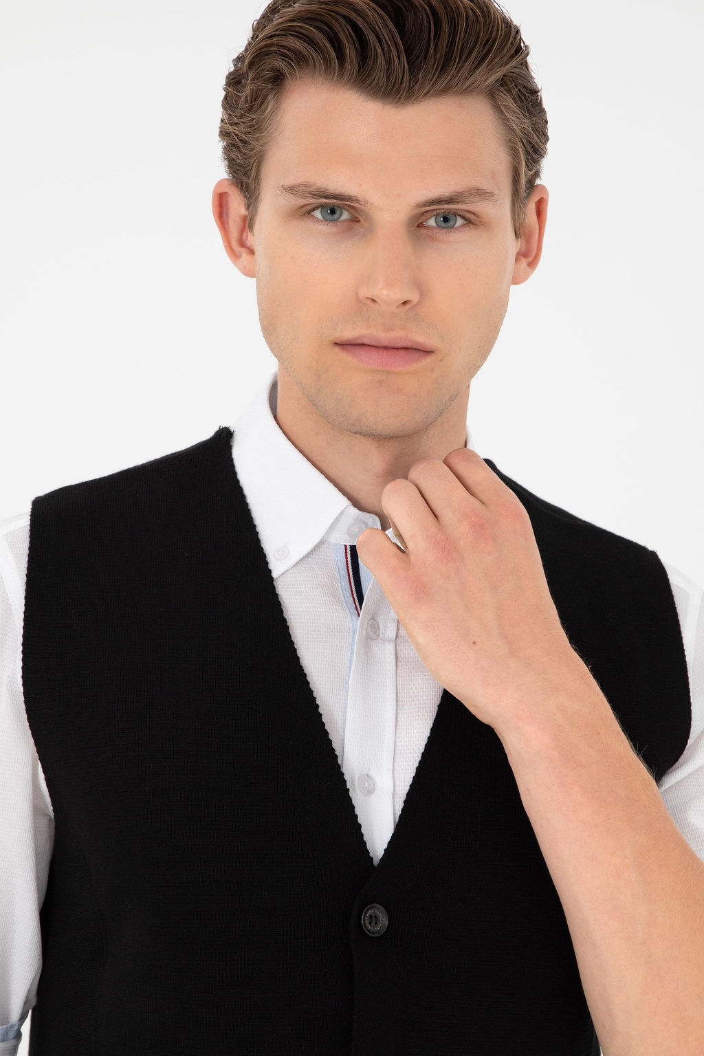 Мужской черный трикотажный кардиган Неожиданная скидка в корзине - U.s. polo assn фото 2