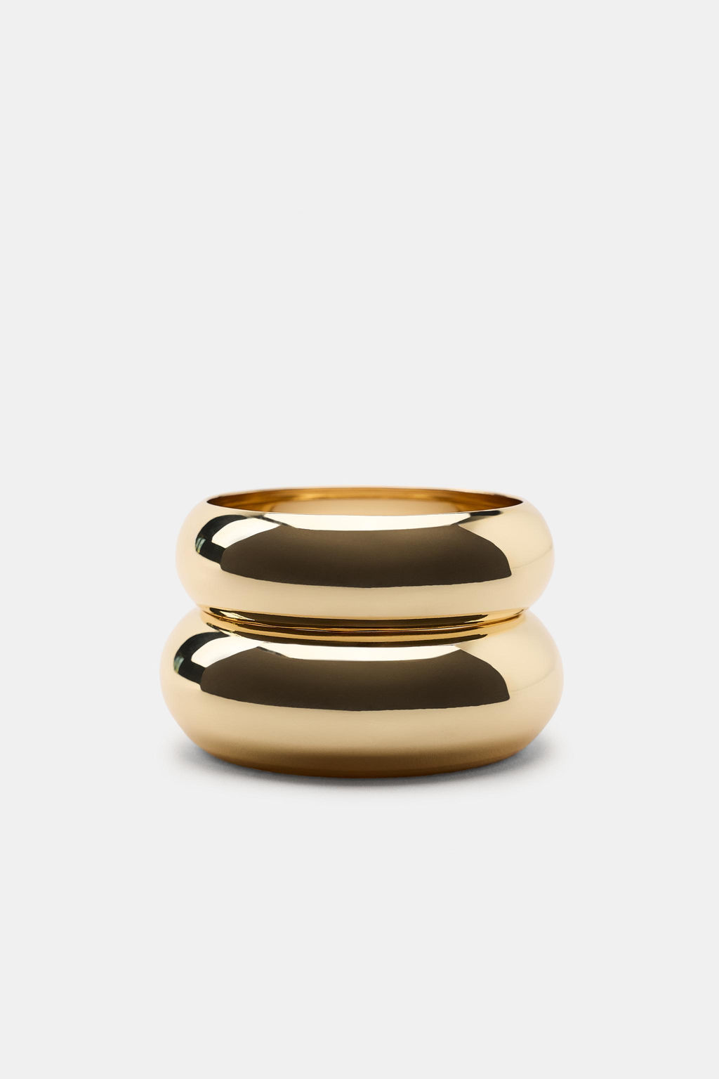 PACK 2 PULSERAS R?GIDAS MET?LICAS / Dorado - Zara фото 3