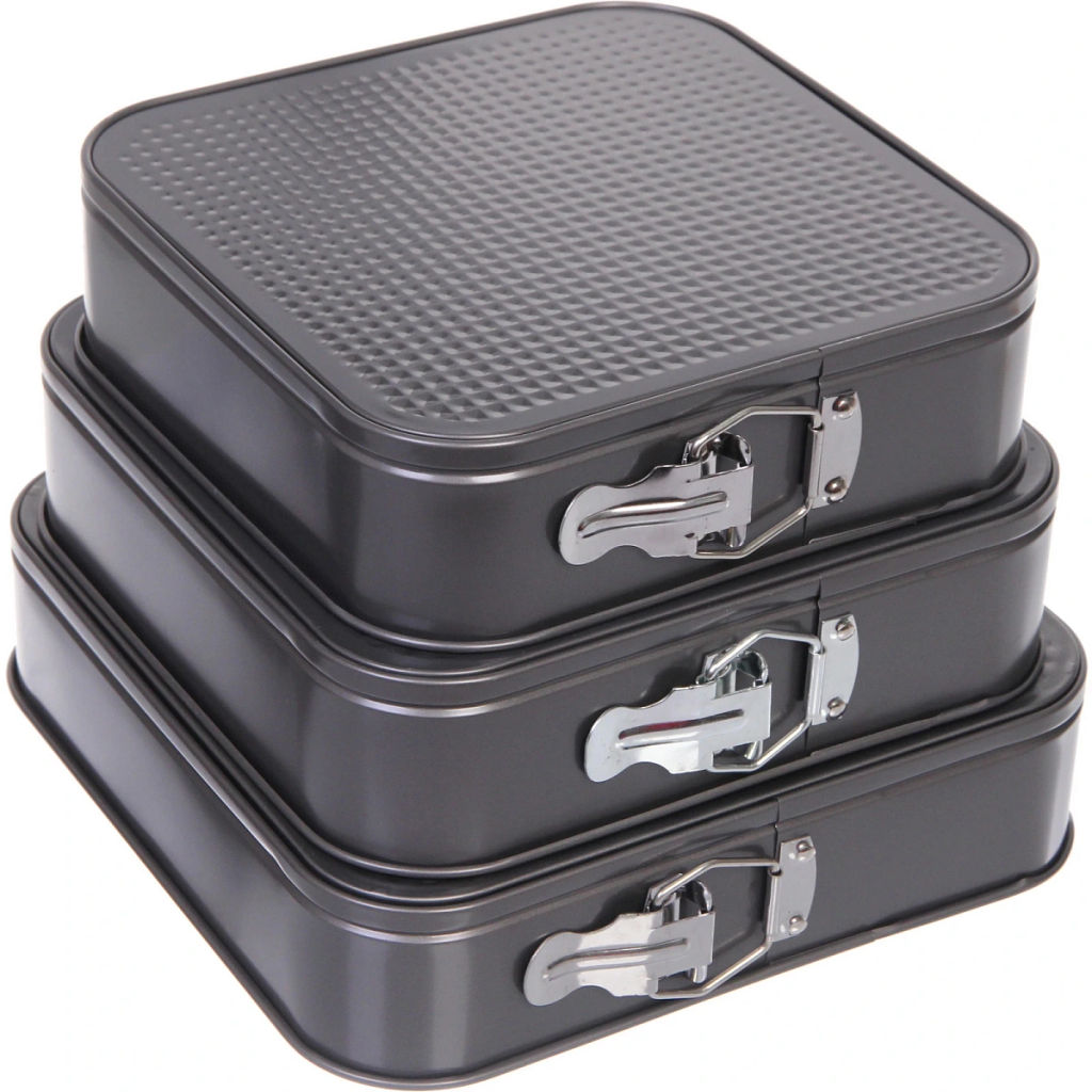 Набор из 3-х форм для выпечки раскладных, квадрат 24*24*7см,26*26*7см,28*28*7см