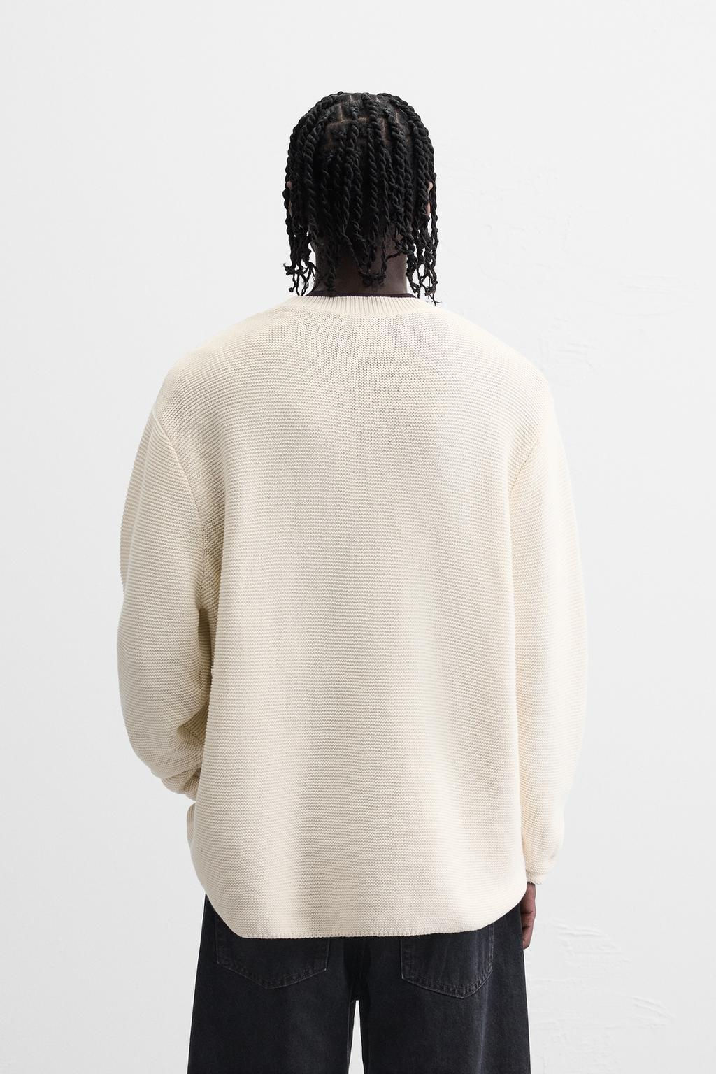TEXTURED COTTON BLEND SWEATER - Zara фото 15