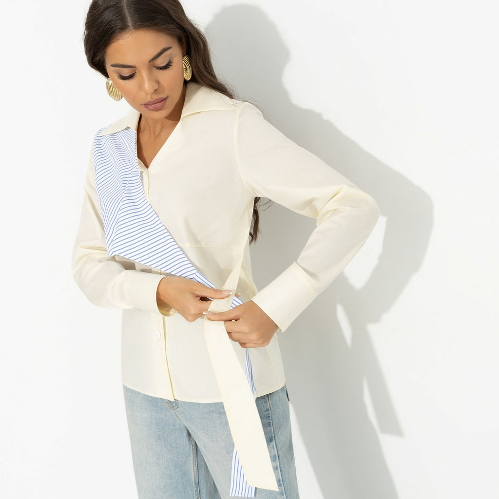 Рубашка из хлопка, Модная цель (желтая) - Charutti фото 12