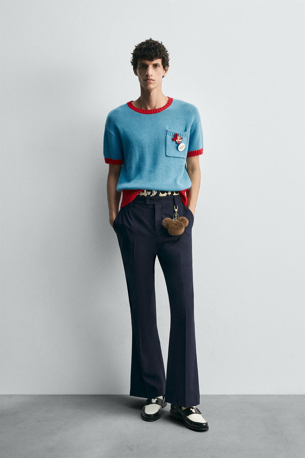 CONTRAST KNIT T-SHIRT HARRY LAMBERT FOR ZARA X DISNEY