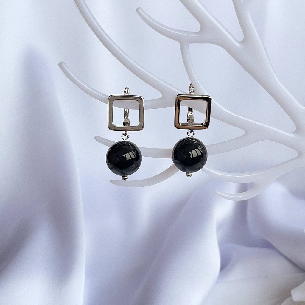 Серьги крупные с Агатом