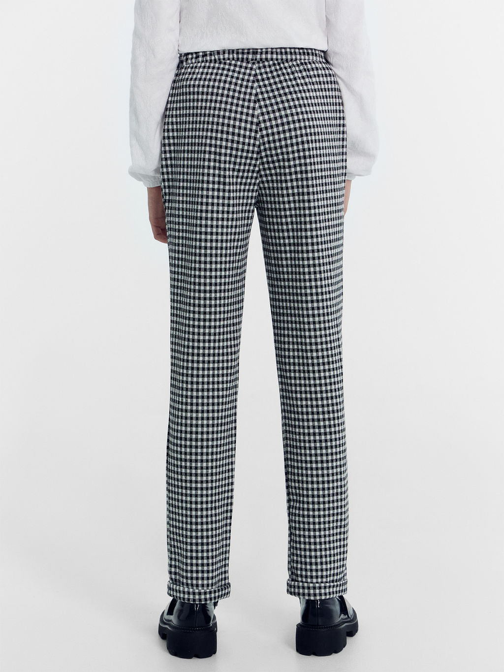 Классические брюки для девочек с принтом клетка виши - Mark formelle фото 4