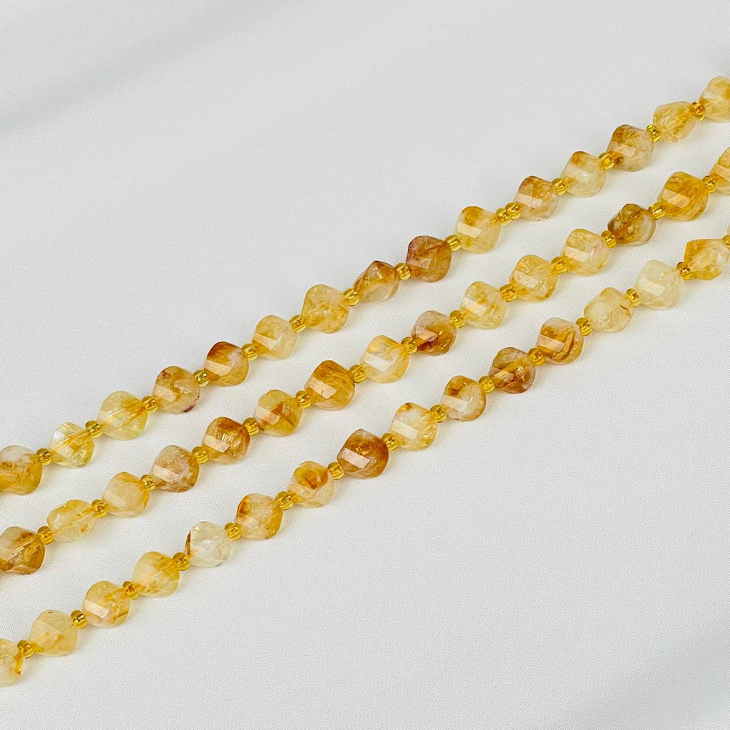 Бусины для украшений из Цитрина (38 бусин) 39 см