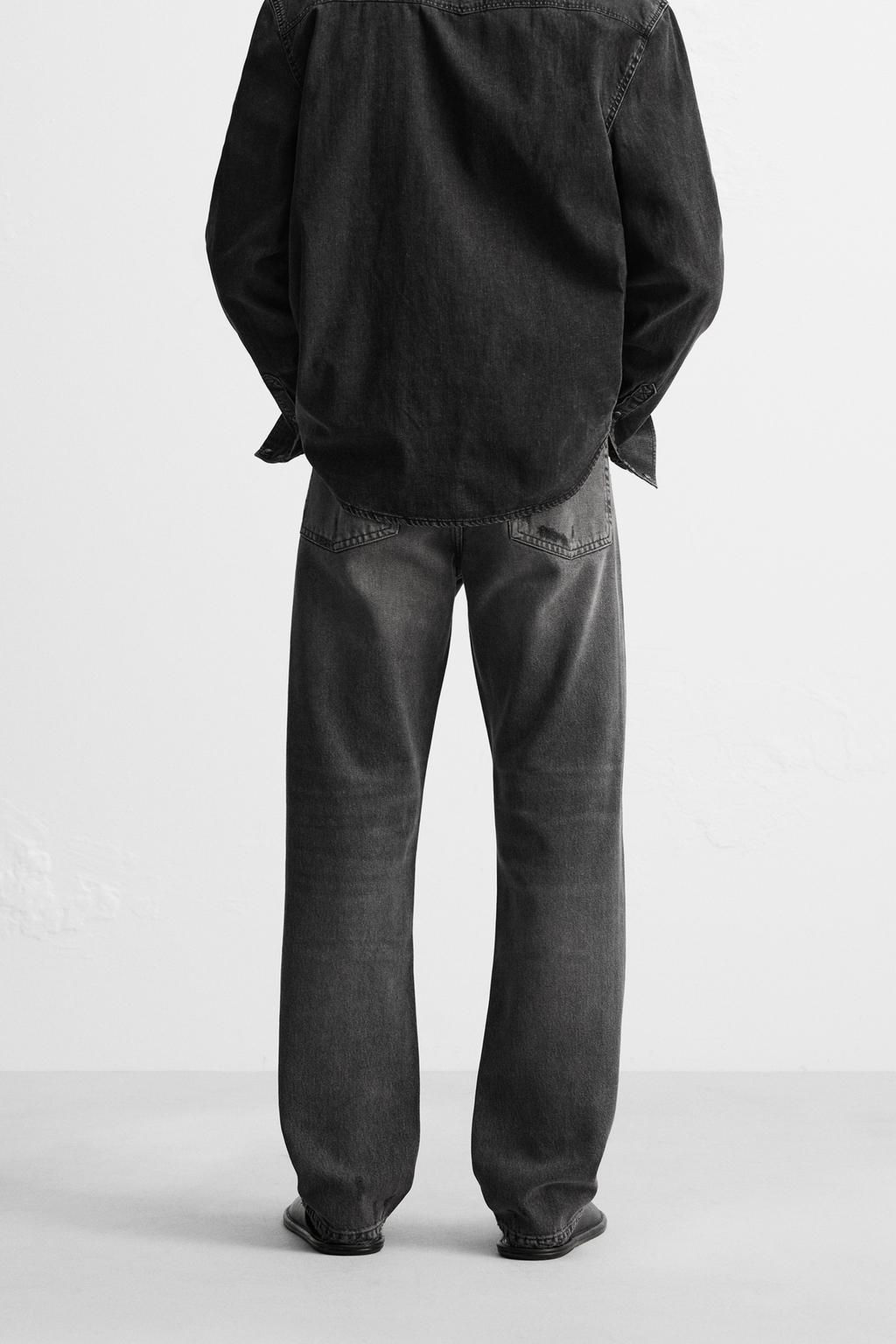 STRAIGHT FIT RIP JEANS - Zara фото 3