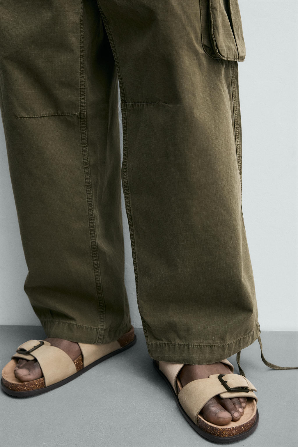 SANDALIA PIEL TIRAS / Beige - Zara фото 3