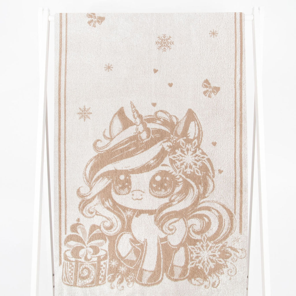 Полотенце махровое 6с102.511ж2 Аниме-единорог (лен3) 67х150см