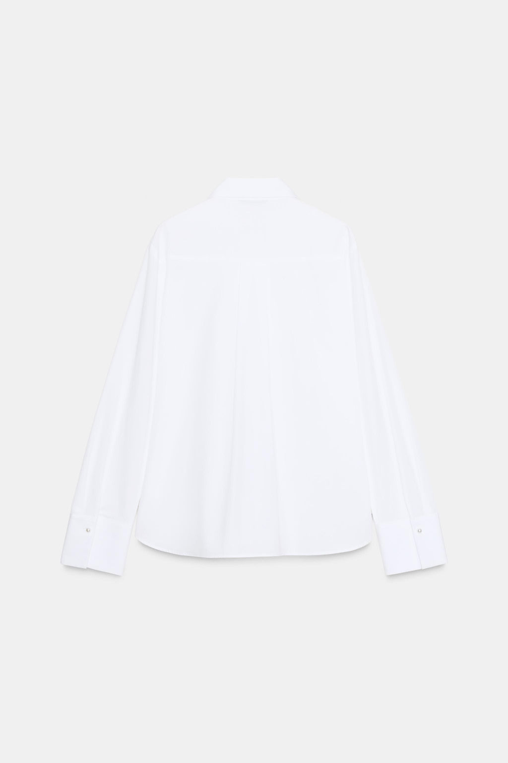 POPLIN SHIRT WITH FAUX PEARL BOWS - Zara фото 8