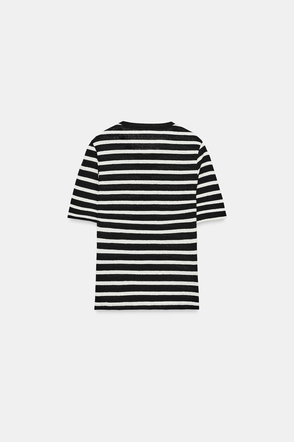 CAMISETA BOTONES CON LINO / Crudo / Negro - Zara фото 5