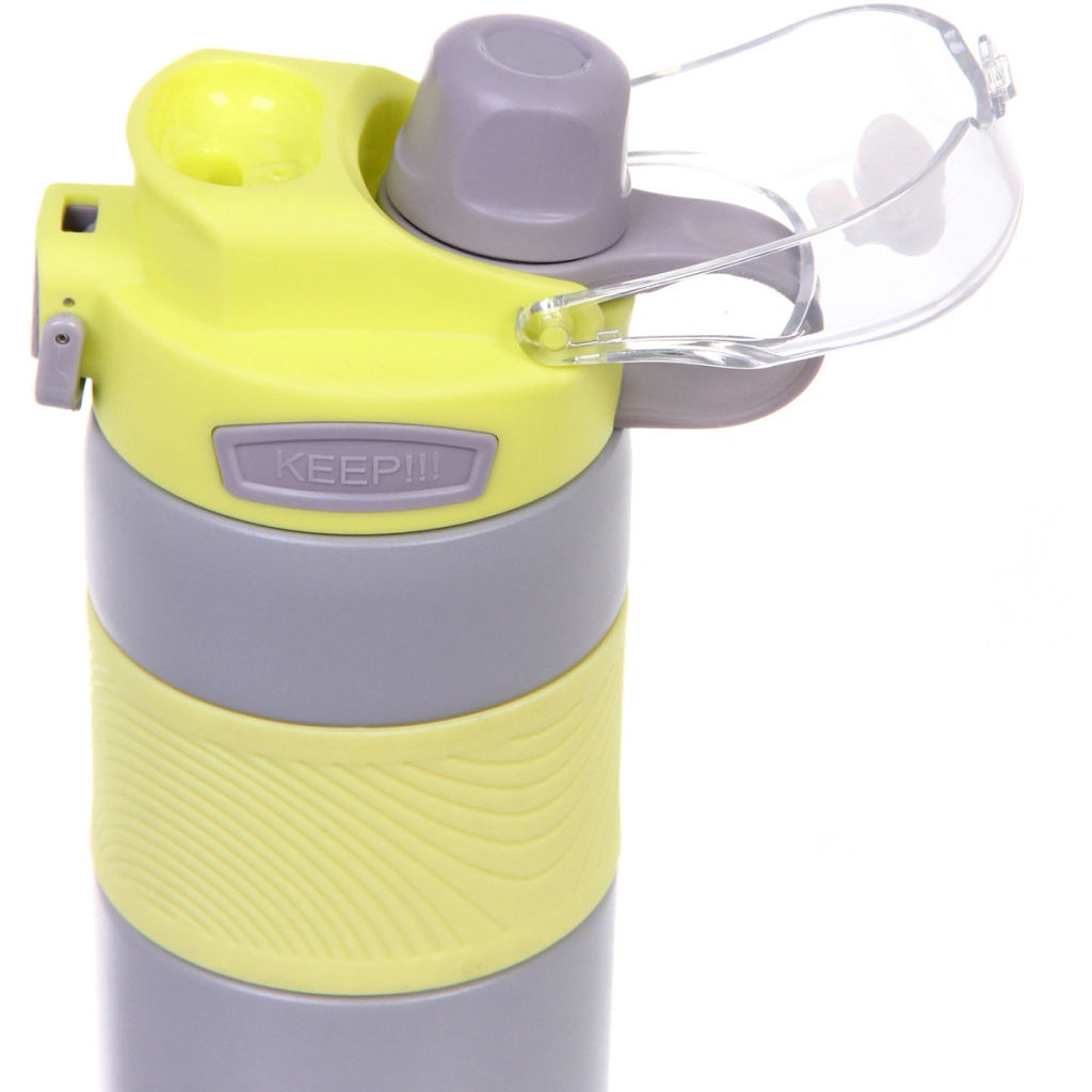 Термос 600мл "Фитнесс", цвет серый