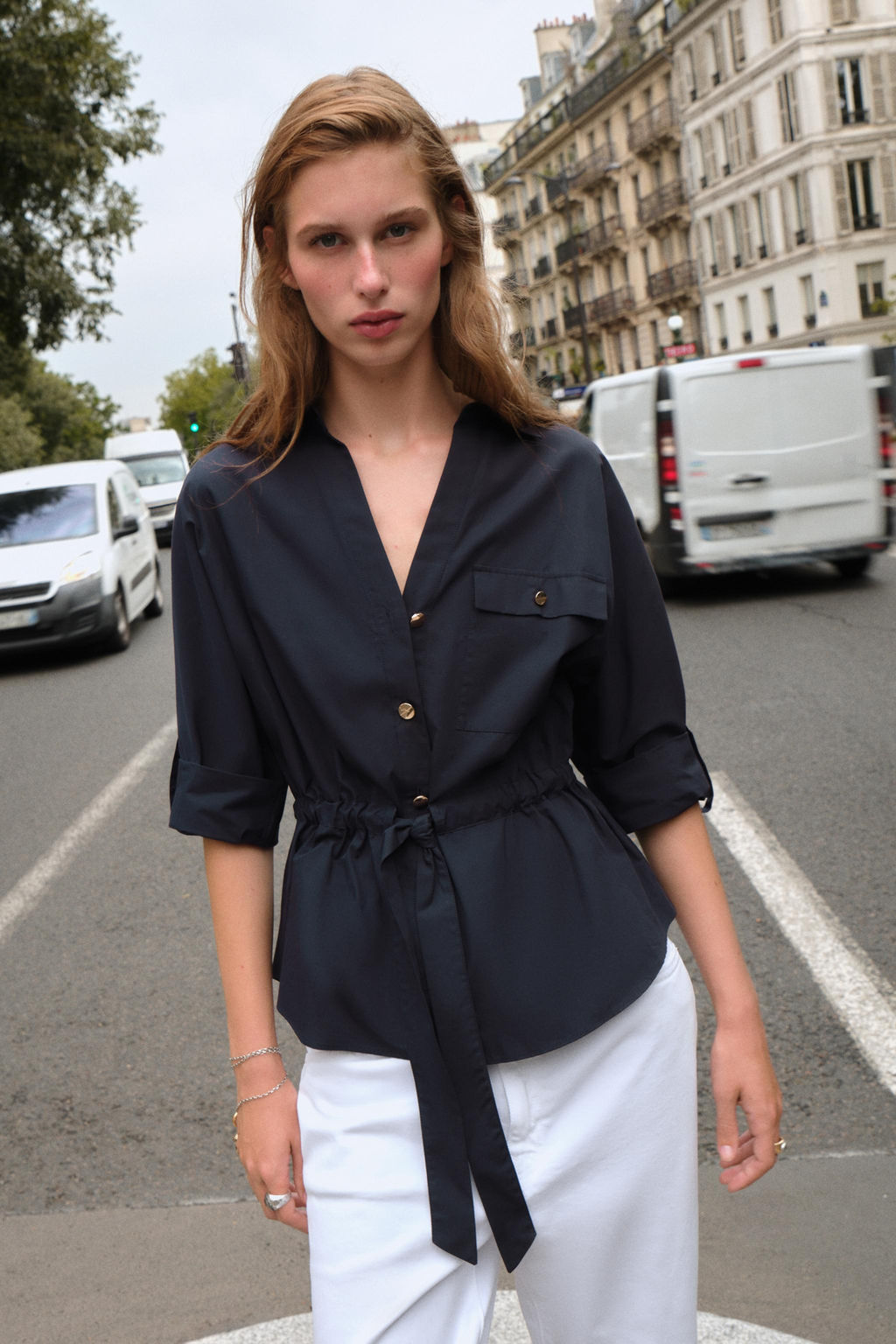 POPLIN SAFARI SHIRT - Zara фото 3
