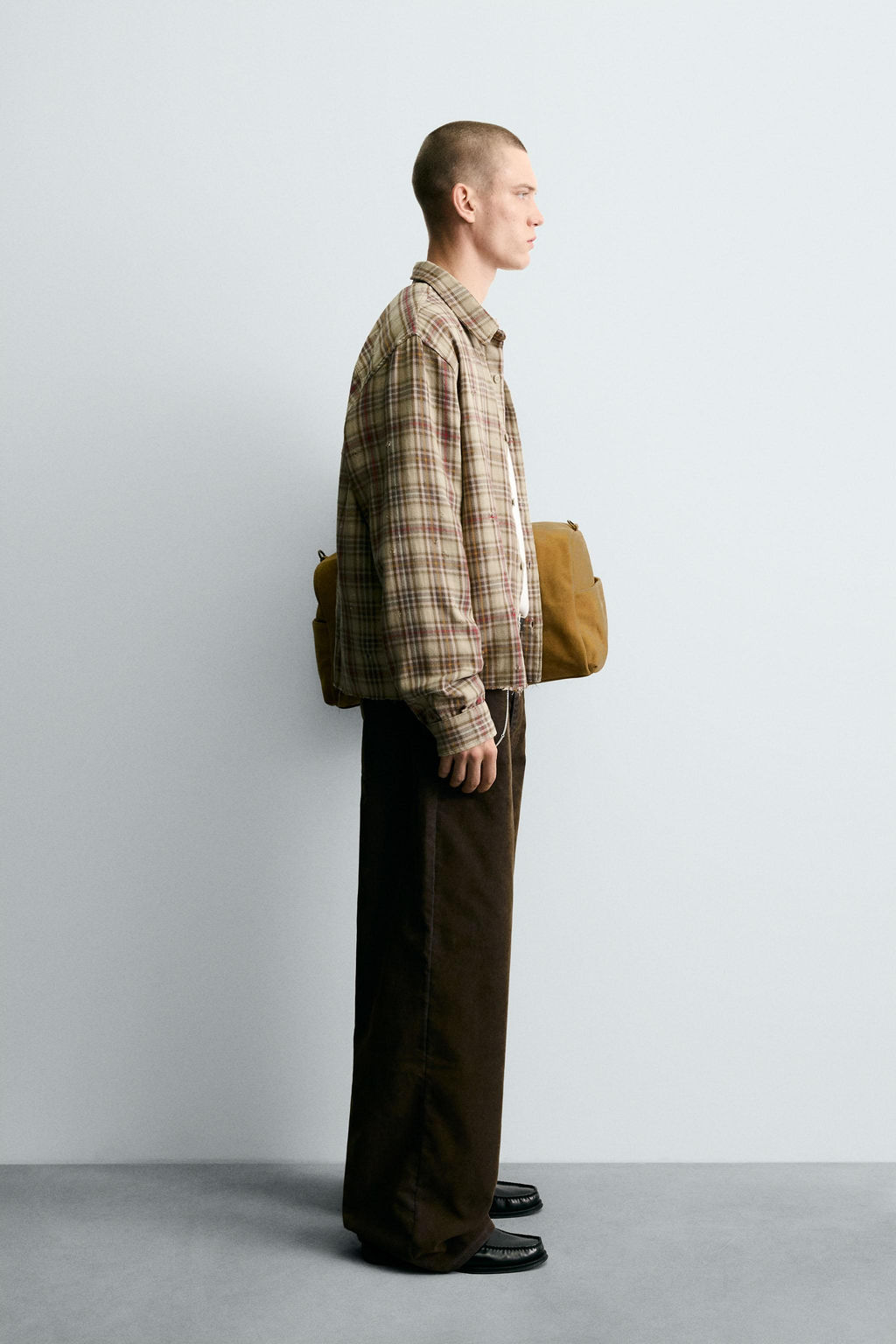 CHECK SHIRT WITH RIPPED EFFECTS - Zara фото 4