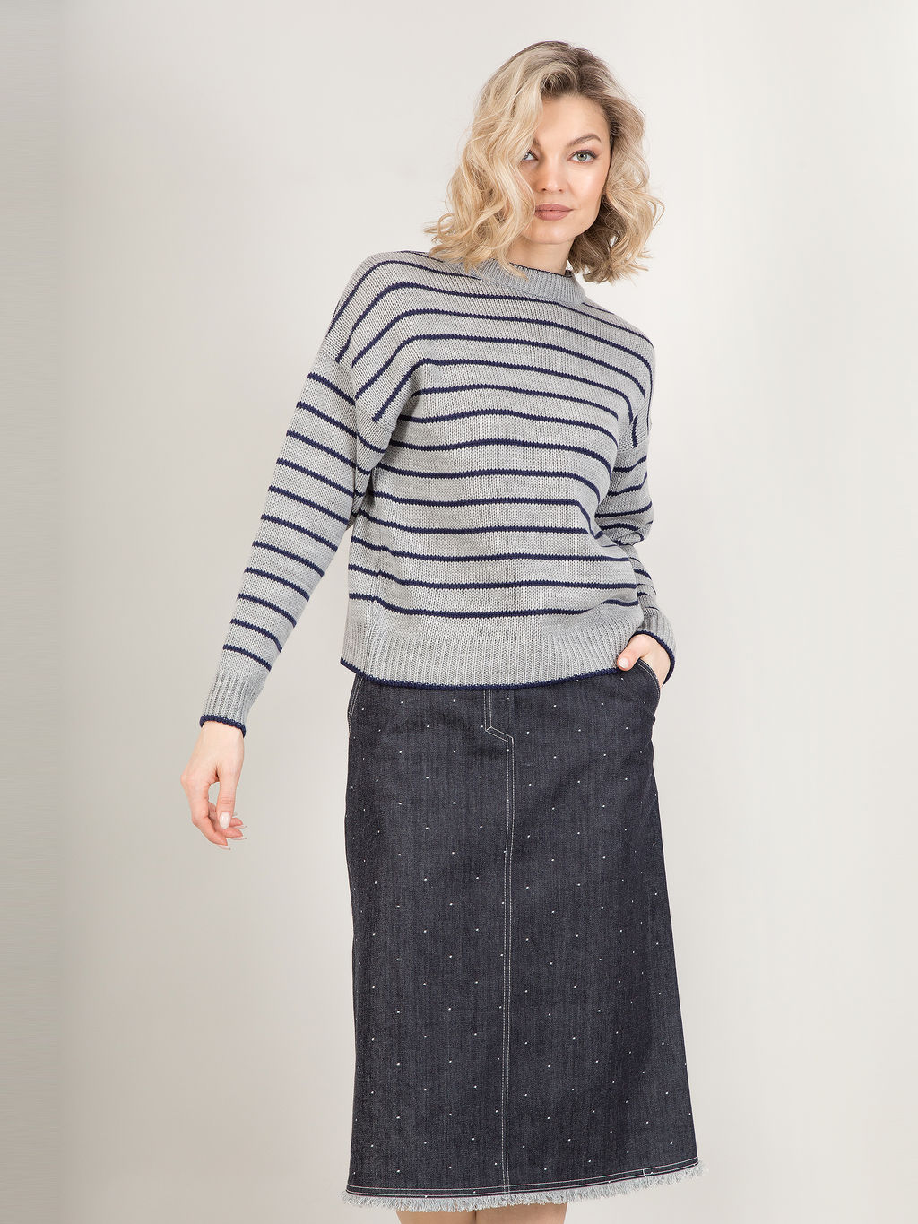 Джемпер в полоску - Stilla фото 9