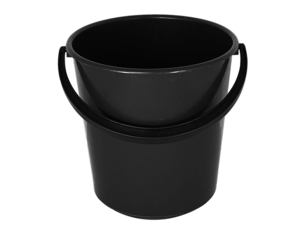 Ведро 10 с мерной шкалой, черное "Дачное" ЕлПласт (арт.202, 832)