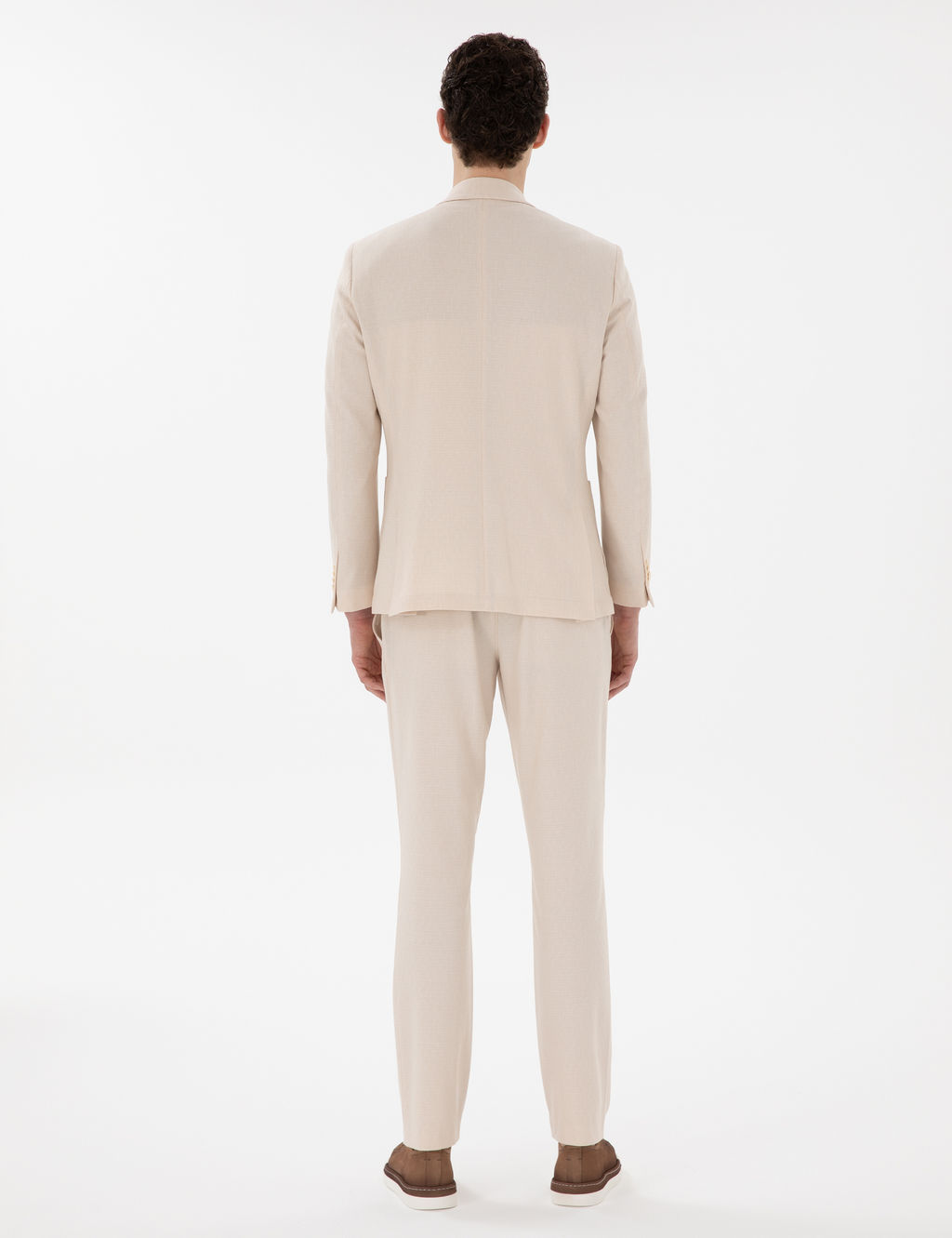 Bej Slim Fit Tak_m Elbise