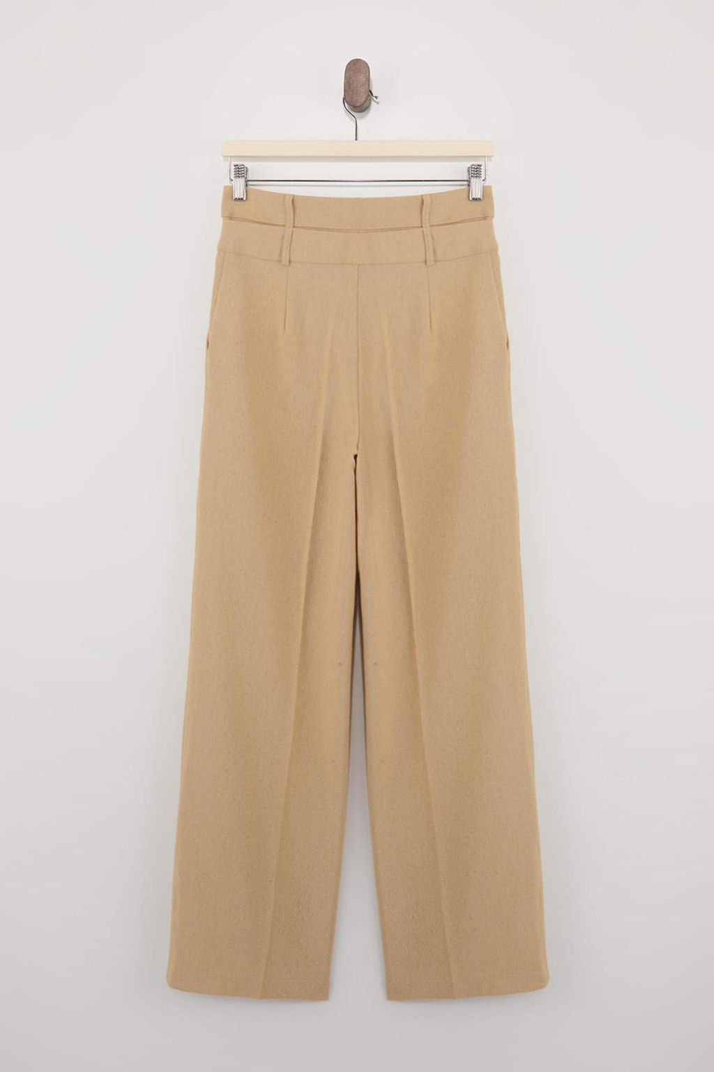 Bej Cift Kemer Detayl? Wide Leg/Genis Paca Pantolon TWOSS26PL00052 - Trendyolmilla фото 2