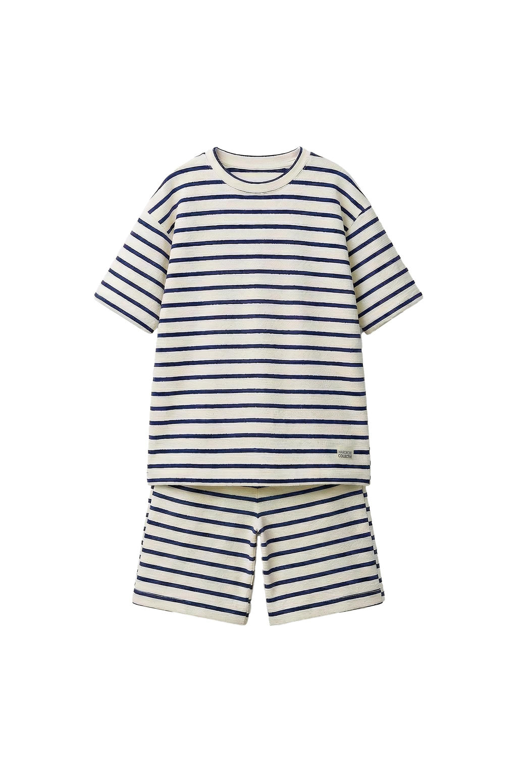 CONJUNTO CAMISETA Y BERMUDA TEXTURA RAYAS / Crudo / Marino - Zara фото 2