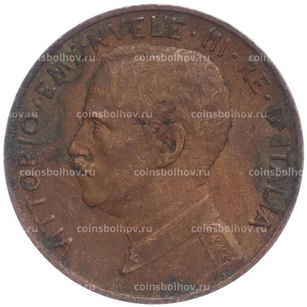 Монета 2 чентезимо 1915 года Италия