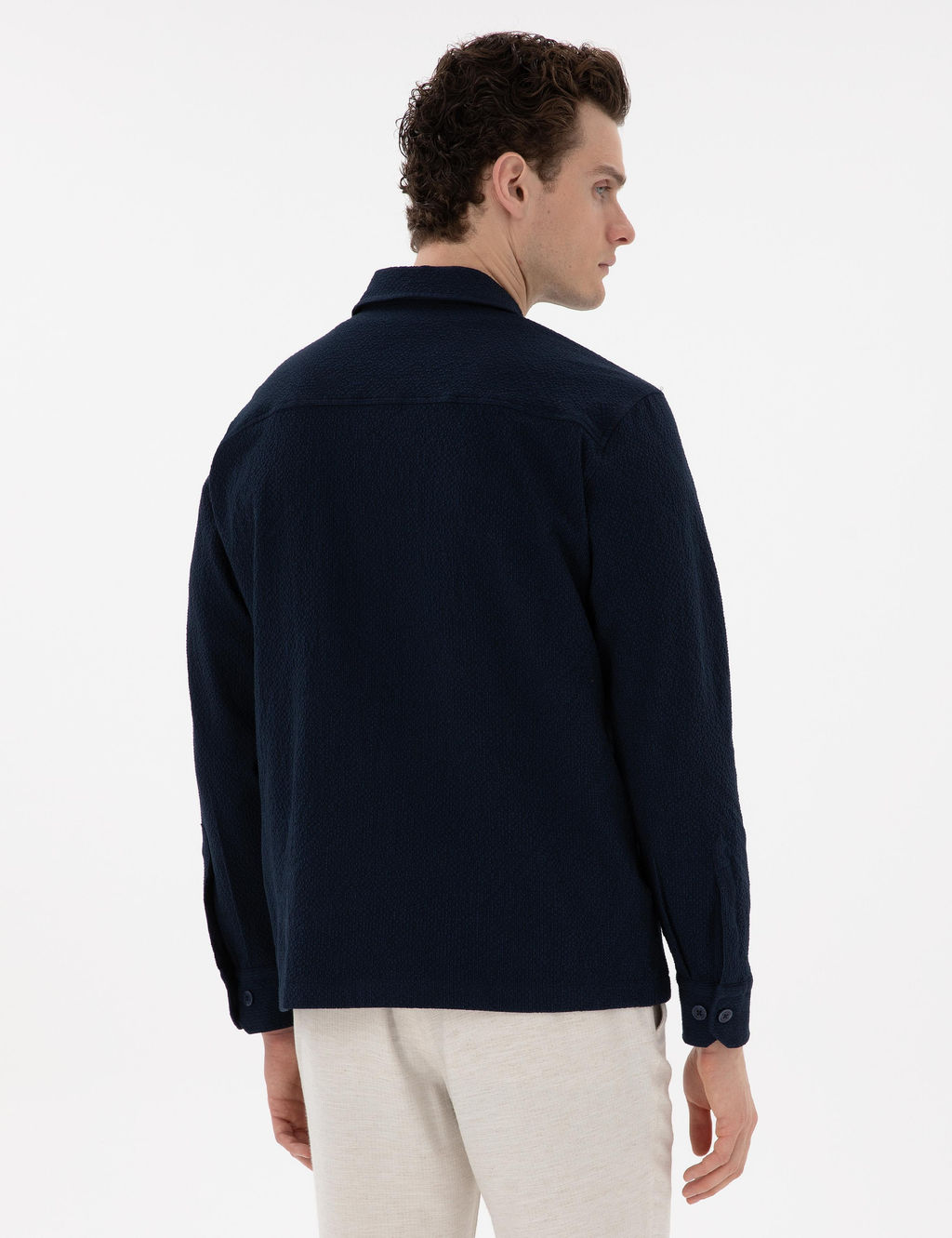 Рубашка Pierre Cardin Comfort Fit темно-синяя