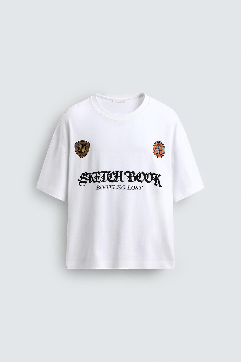 T-SHIRT WITH CONTRAST PRINTS - Zara фото 8