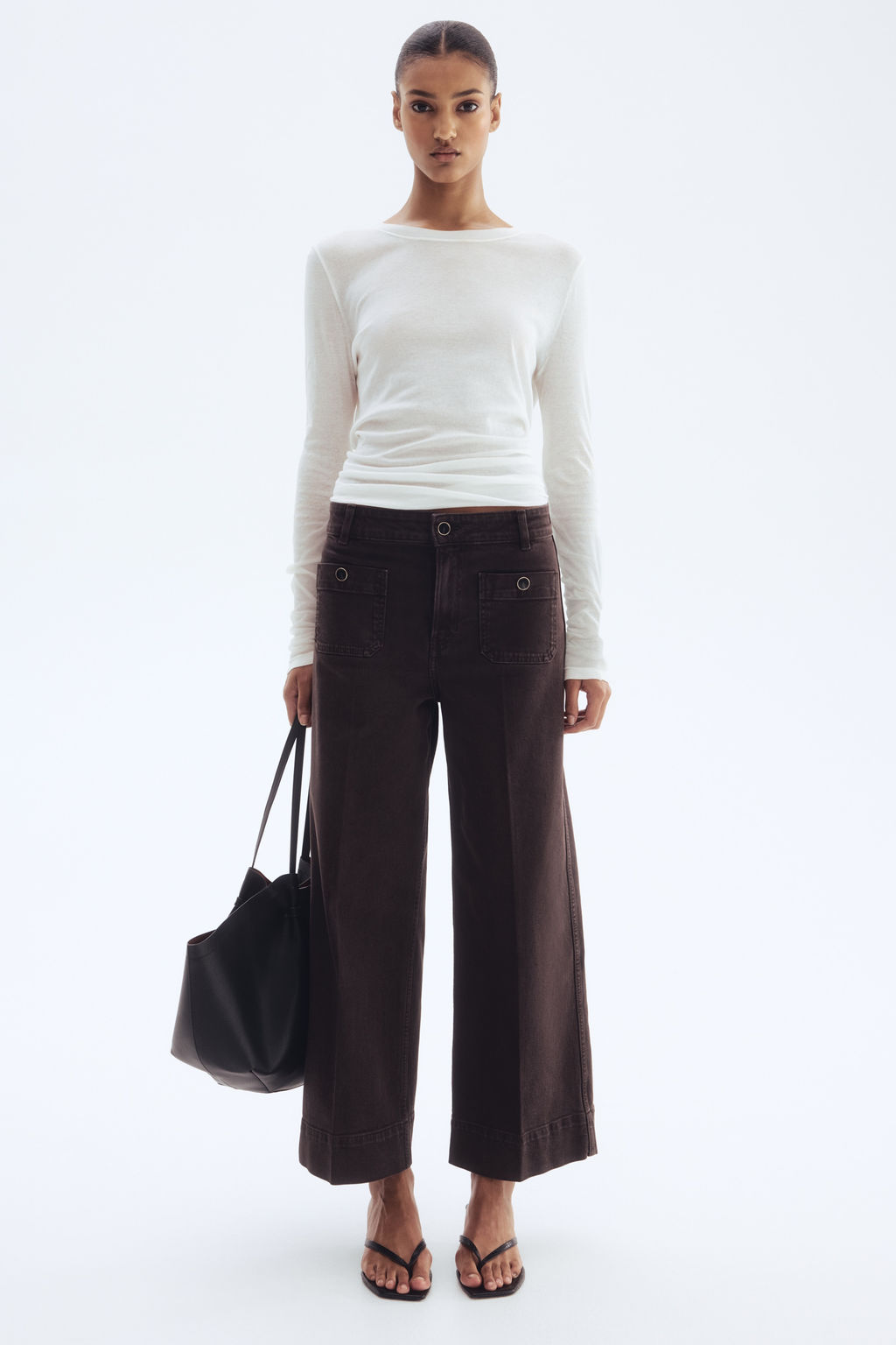 Wide High Ankle Jeans - H&m фото 5