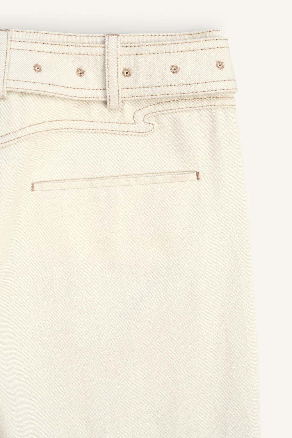 LIMITED EDITION TOPSTITCHED FLARE TROUSERS - Zara фото 10