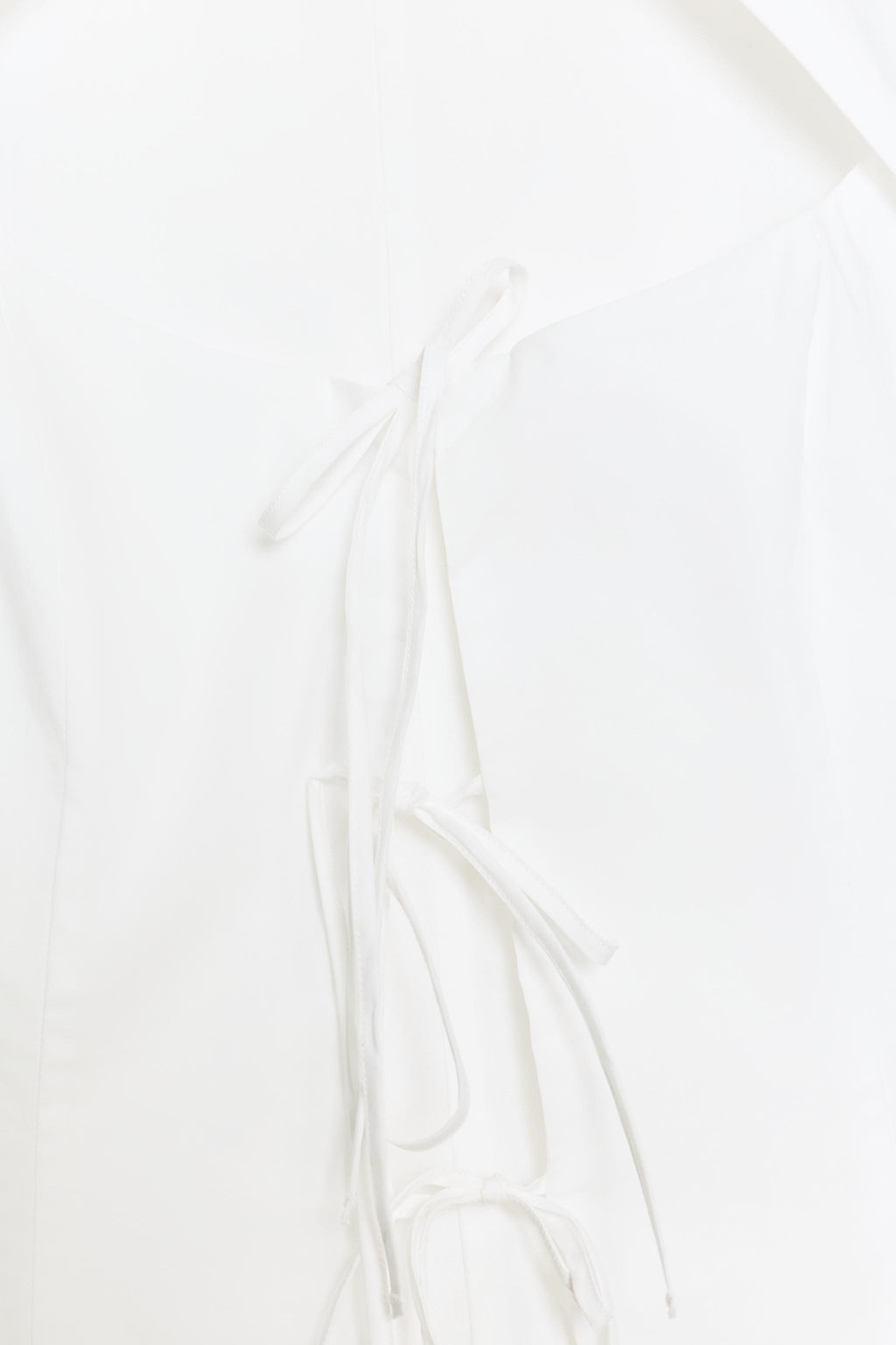 CAMISA POPEL?N ABERTURA LAZADAS / Blanco - Zara фото 6