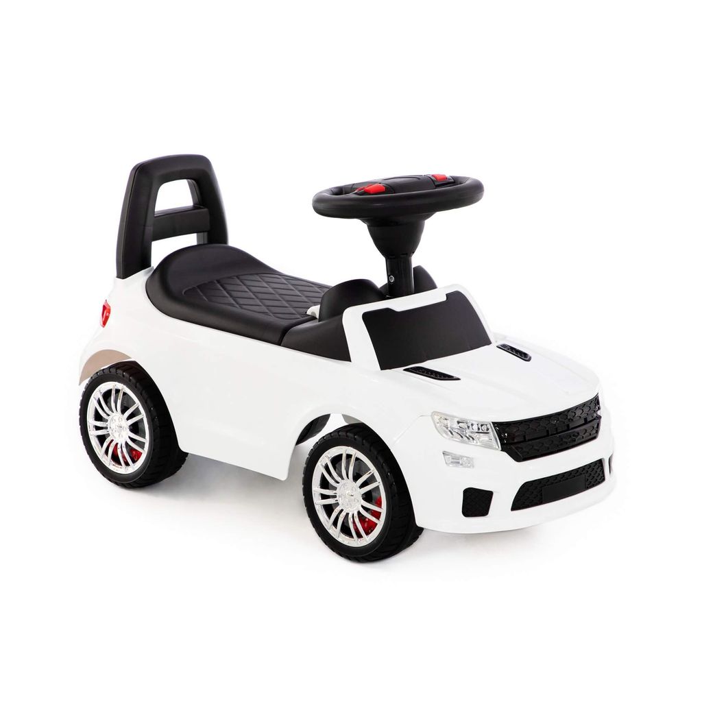 Каталка-автомобиль SuperCar №6 со звуковым сигналом (белая) - Полесье фото 6