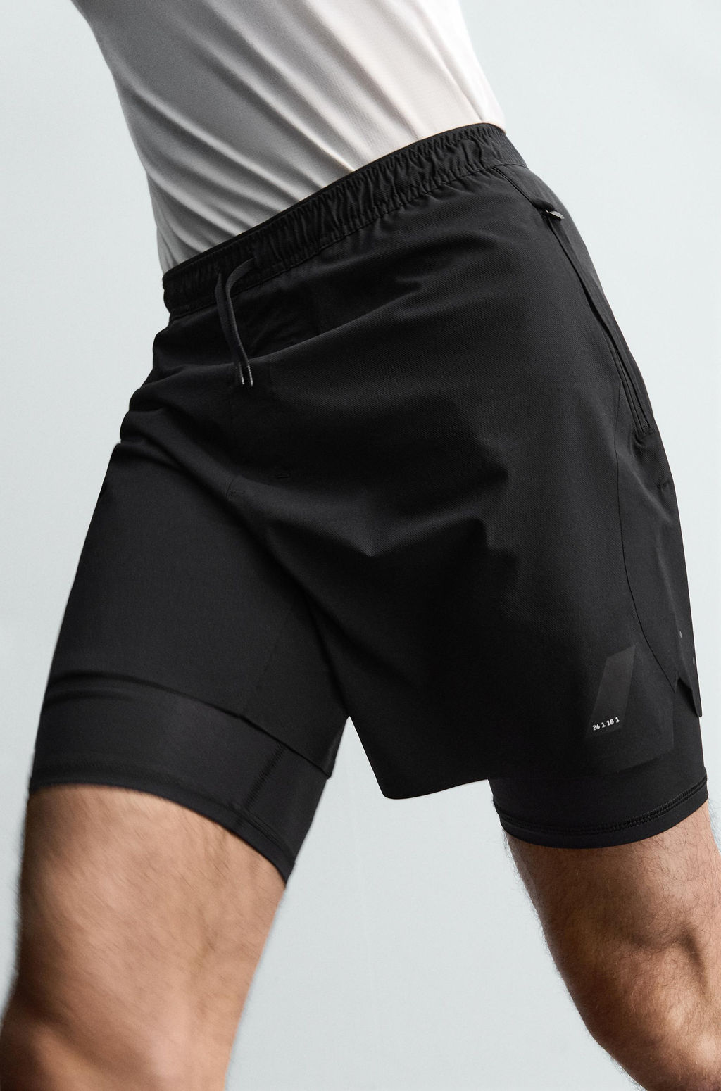 PANTALONES CORTOS ENTRENAMIENTO 2 EN 1 B?SICOS / Negro - Zara фото 19