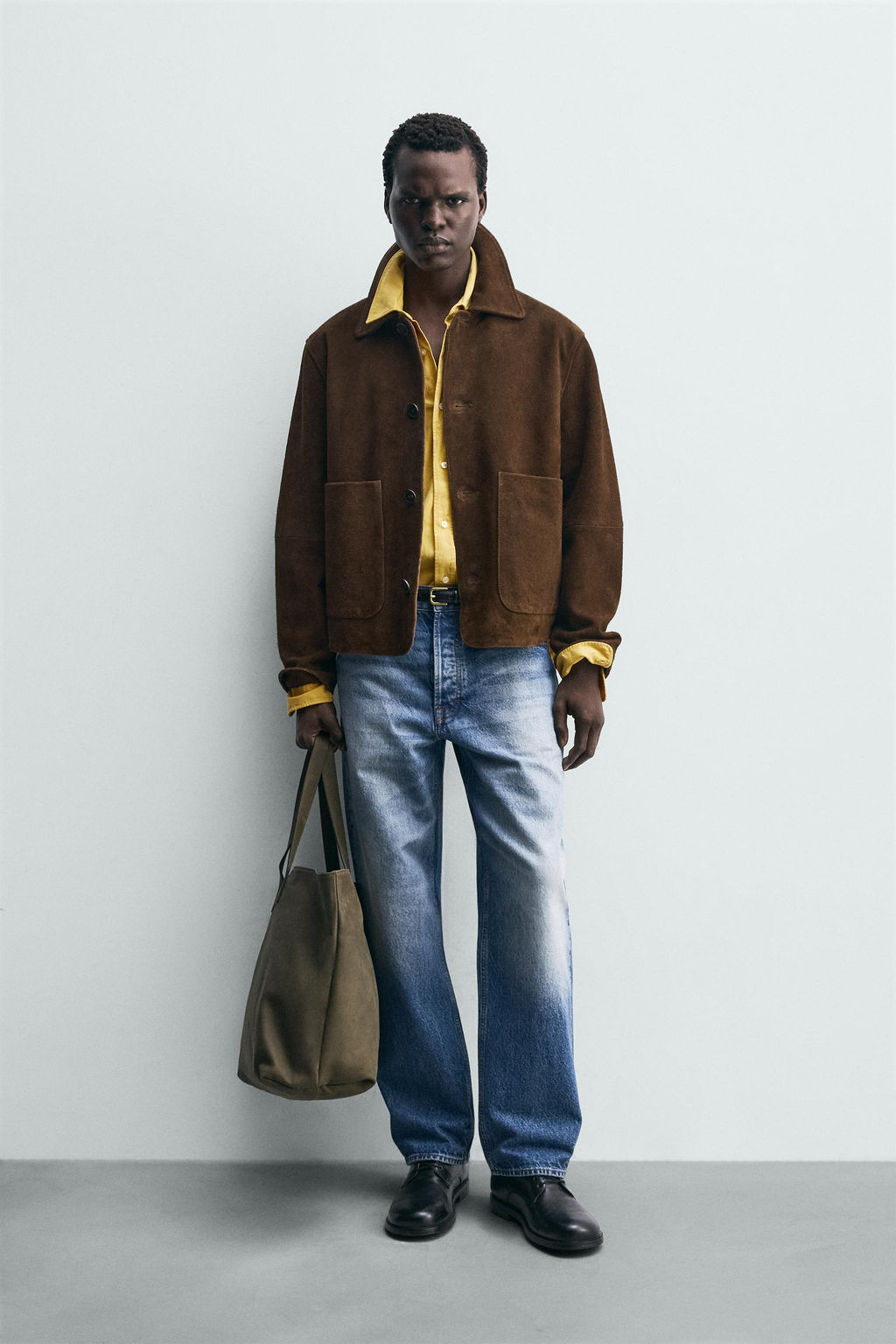 LEATHER SUEDE JACKET - Zara фото 10