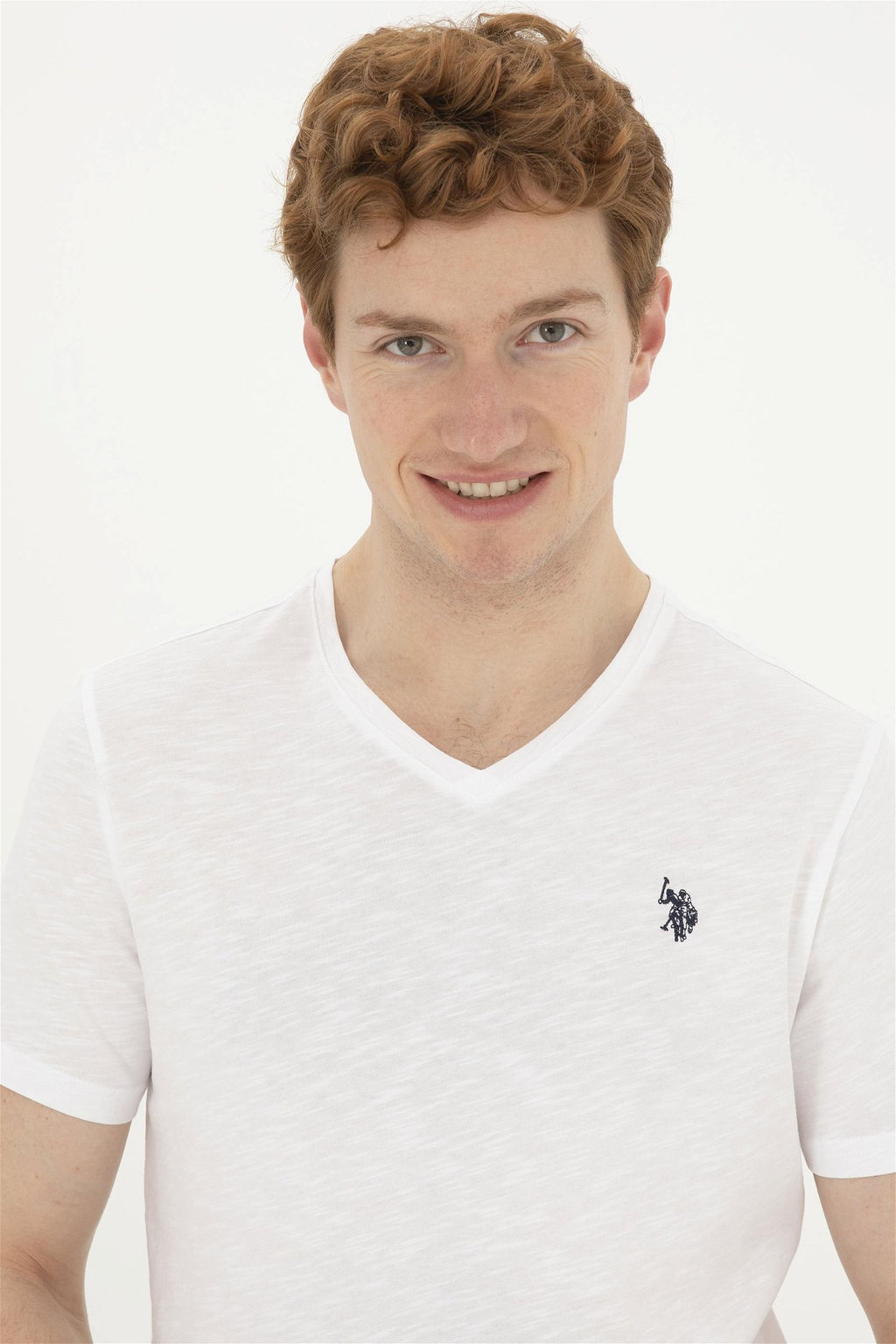 Мужская белая базовая футболка Неожиданная скидка в корзине - U.s. polo assn фото 2