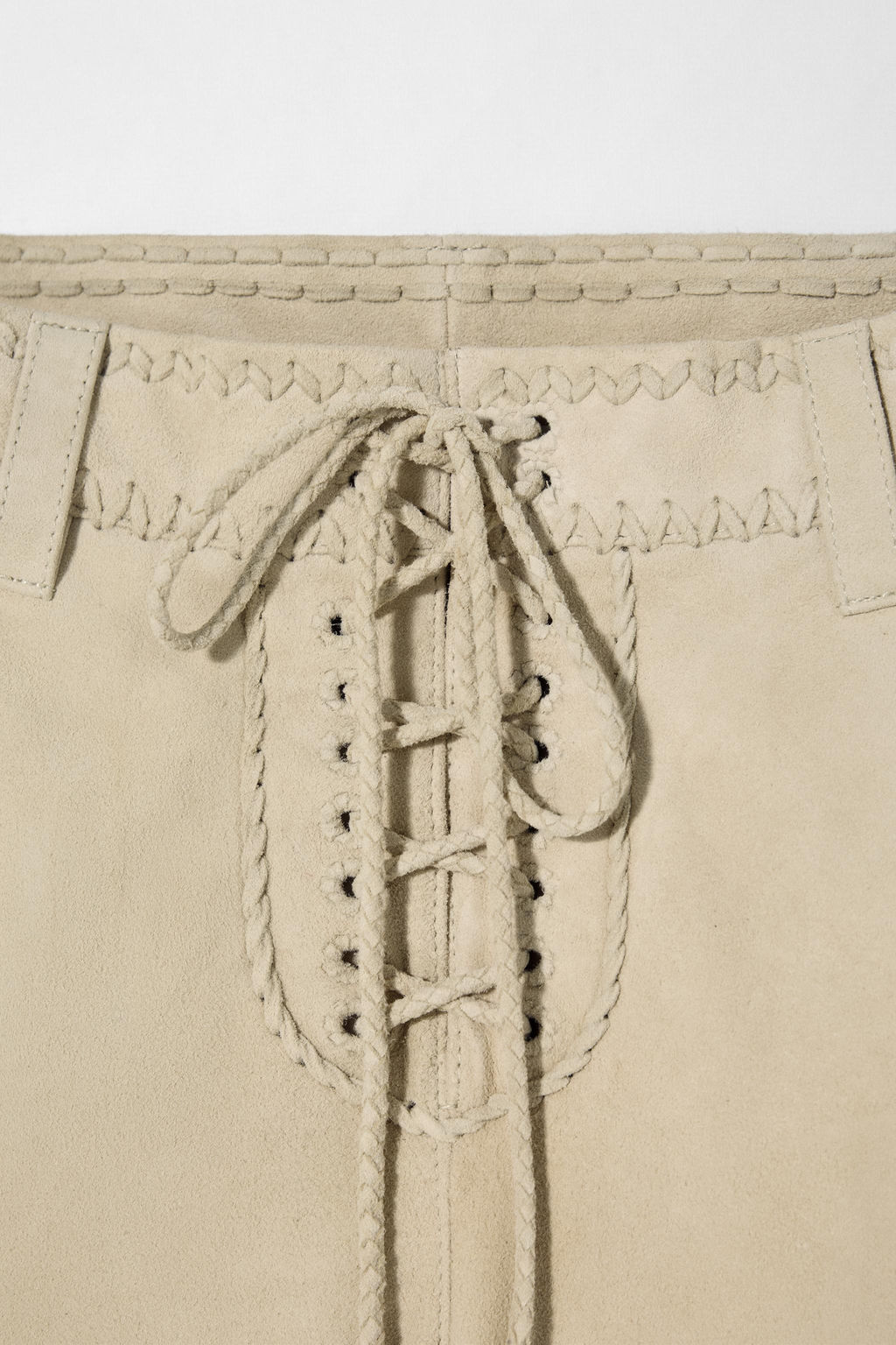 SUEDE LACE-UP TROUSERS KATE MOSS X ZARA  фото 4