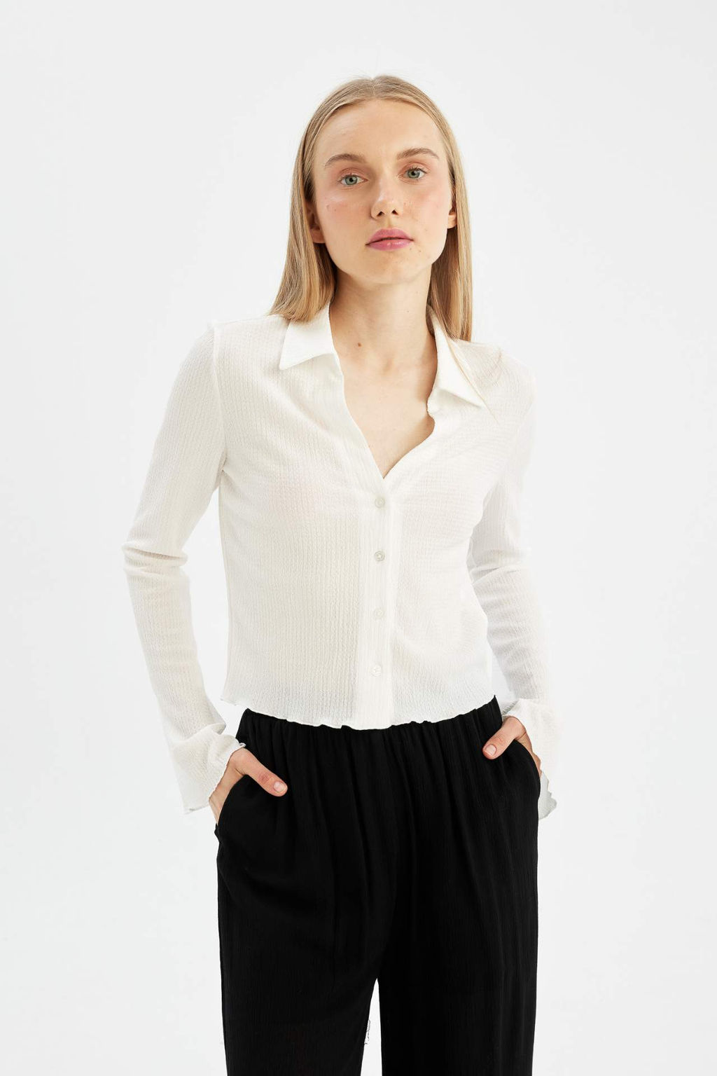 Coool Fitted Burumcuk Uzun Kollu Gomlek - Defacto фото 2